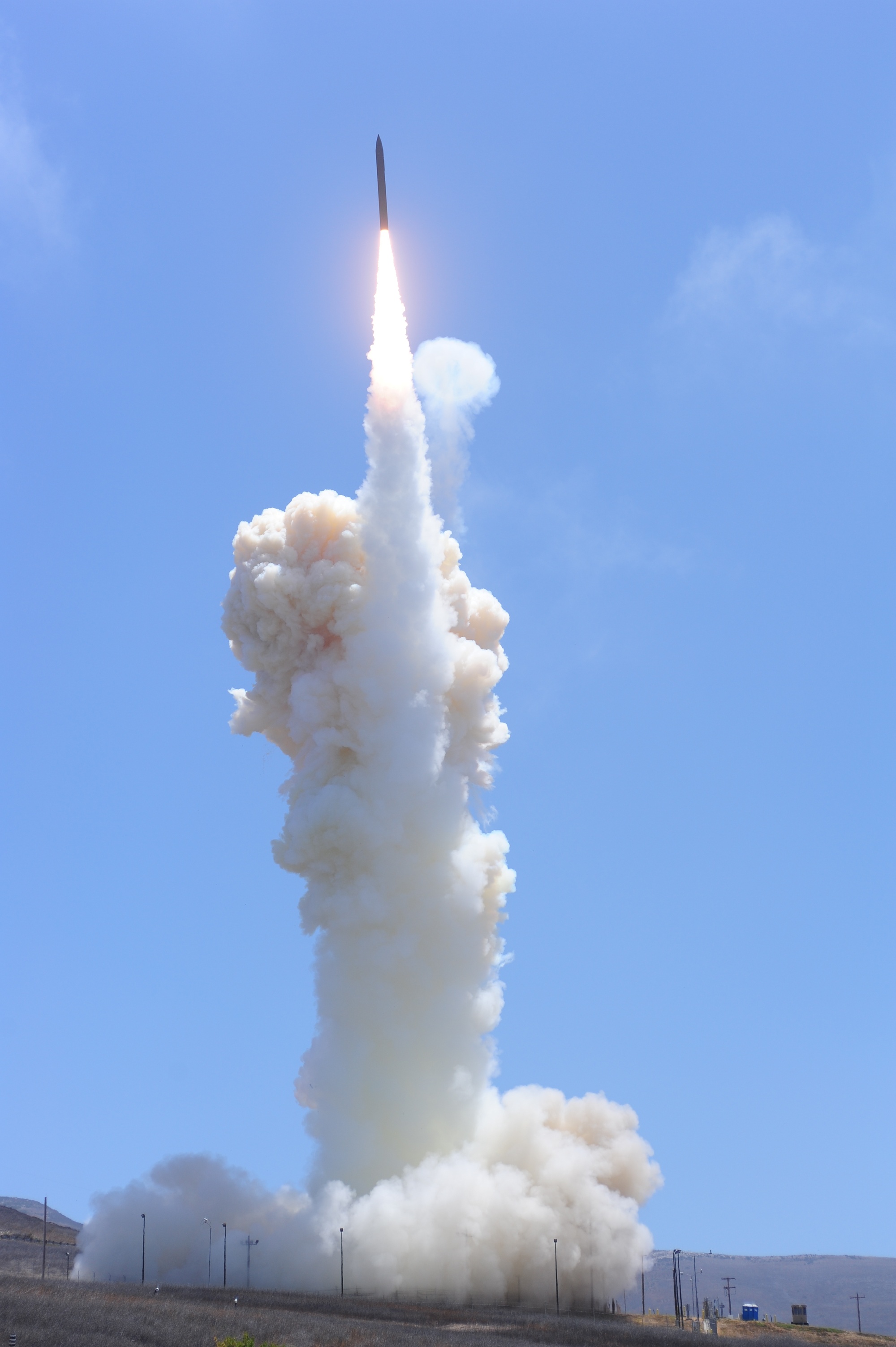 Ground-Based Interceptor launching during Flight Test Ground-based Midcourse Defense 06b